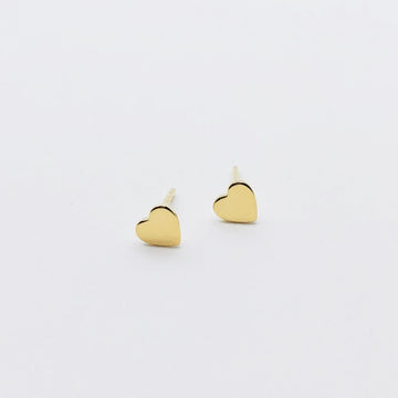 Gold Plated Sterling Silver Stud - Heart | Shelf Home and Gifts