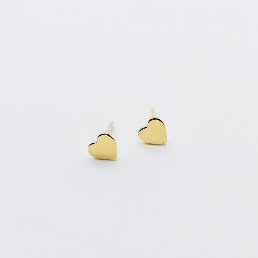 Gold Plated Sterling Silver Stud - Heart | Shelf Home and Gifts