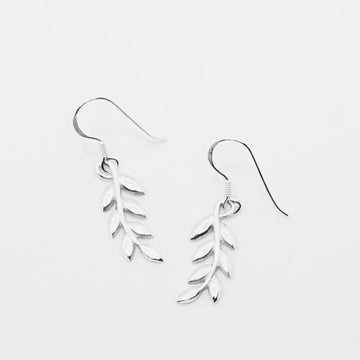 Silver Leaf Earrings - Small | Shelf Home and Gifts