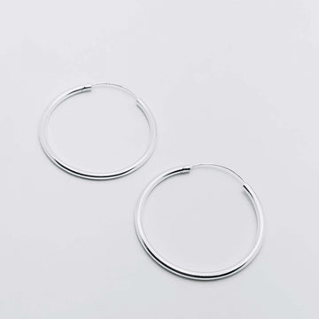 Sterling Silver Earrings - Large Hoops