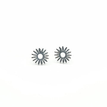 Gorgeous sterling silver sunshine spike studs