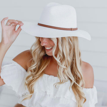 FSH1110white panama hat free spirit australia