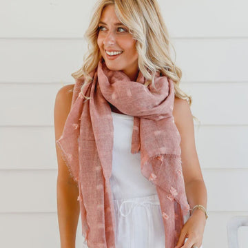 Flake Scarf - Clay