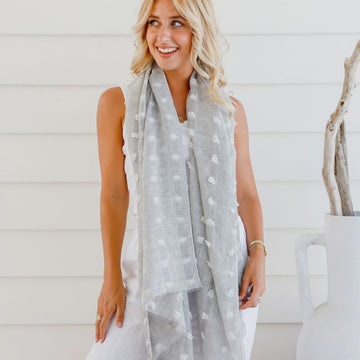 Flake Scarf - Grey By Free Spirit Australia