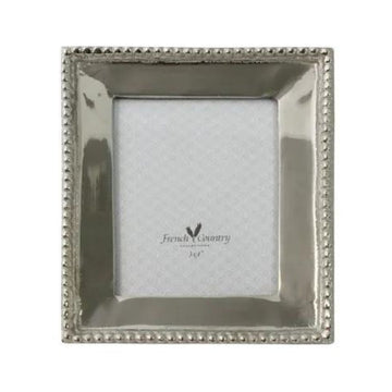 French Country Photo Frame - Beaded Nickel 3x4"