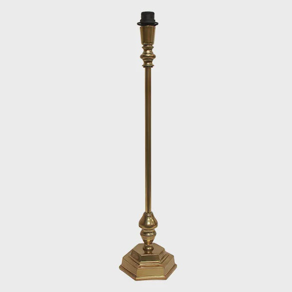 French Country Lamp - Hexagon Base antique gold