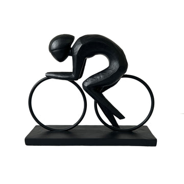 Resin cyclist statue by kerridge