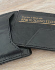 Rugged Hide Leather Wallet Ami - Black | Shelf Home and Gifts