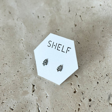 Sterling Silver - Leaf Studs