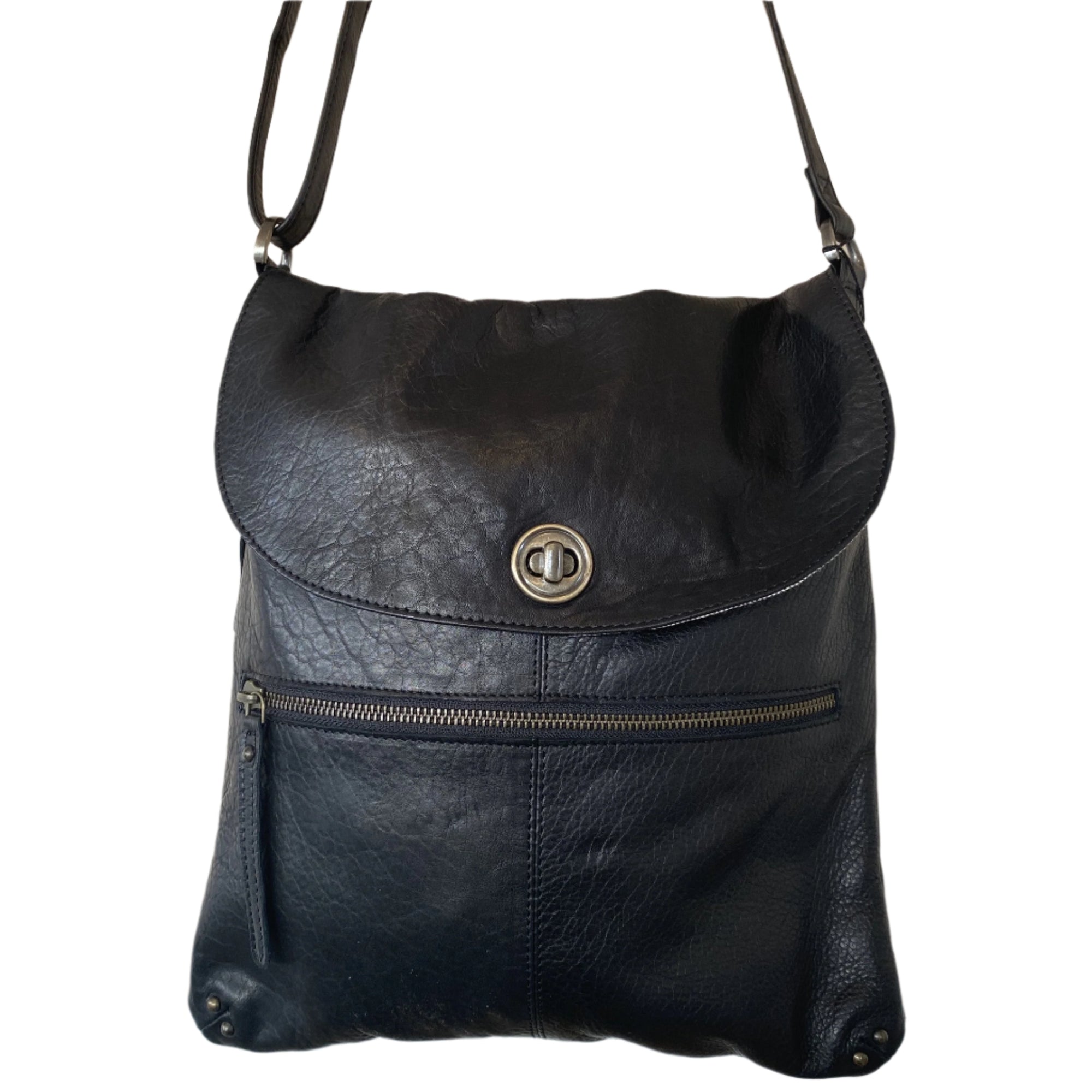 LEATHER BLACK RUGGED HIDE BIANCA