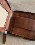 Leather Wallet - Aris Brandy