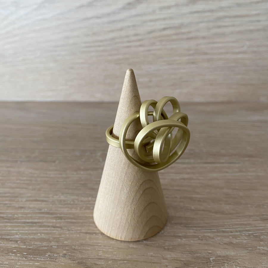 Melko Adjustable Scrunch Ring - Gold | shelf home and gifts