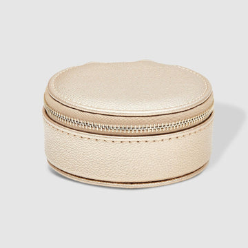 Jewellery Case - Small Round Sisco | Champagne