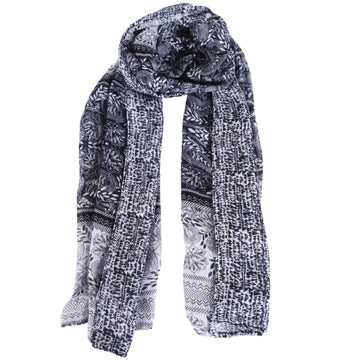 Petina Scarf - Navy and white