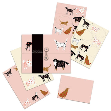 Writing Set - Ginger Pink Dogs