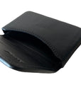 Leather Card Wallet - Black Rugged Hide Ralph Wallet