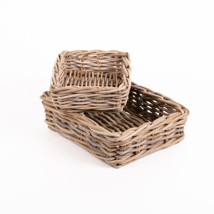 trade aid Rectangular Rattan Tray Baskets