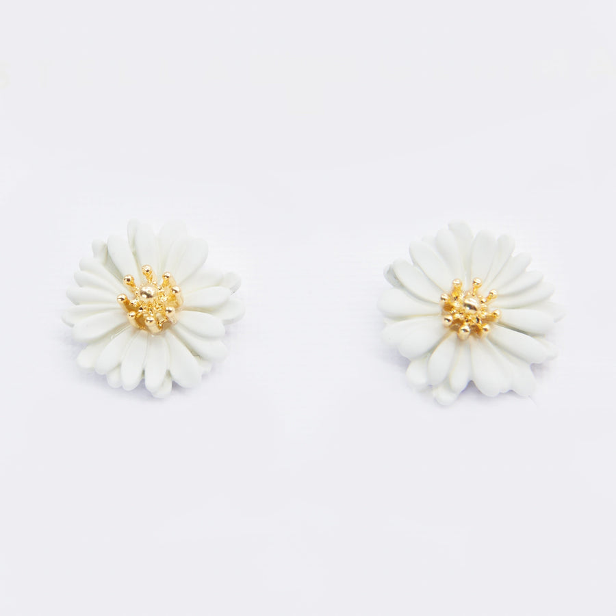 S+G Earrings - Mini Flower|Snow White 