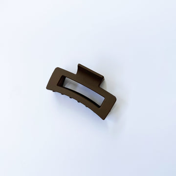S + G Hair Claw - Rectangle Dark Coffee