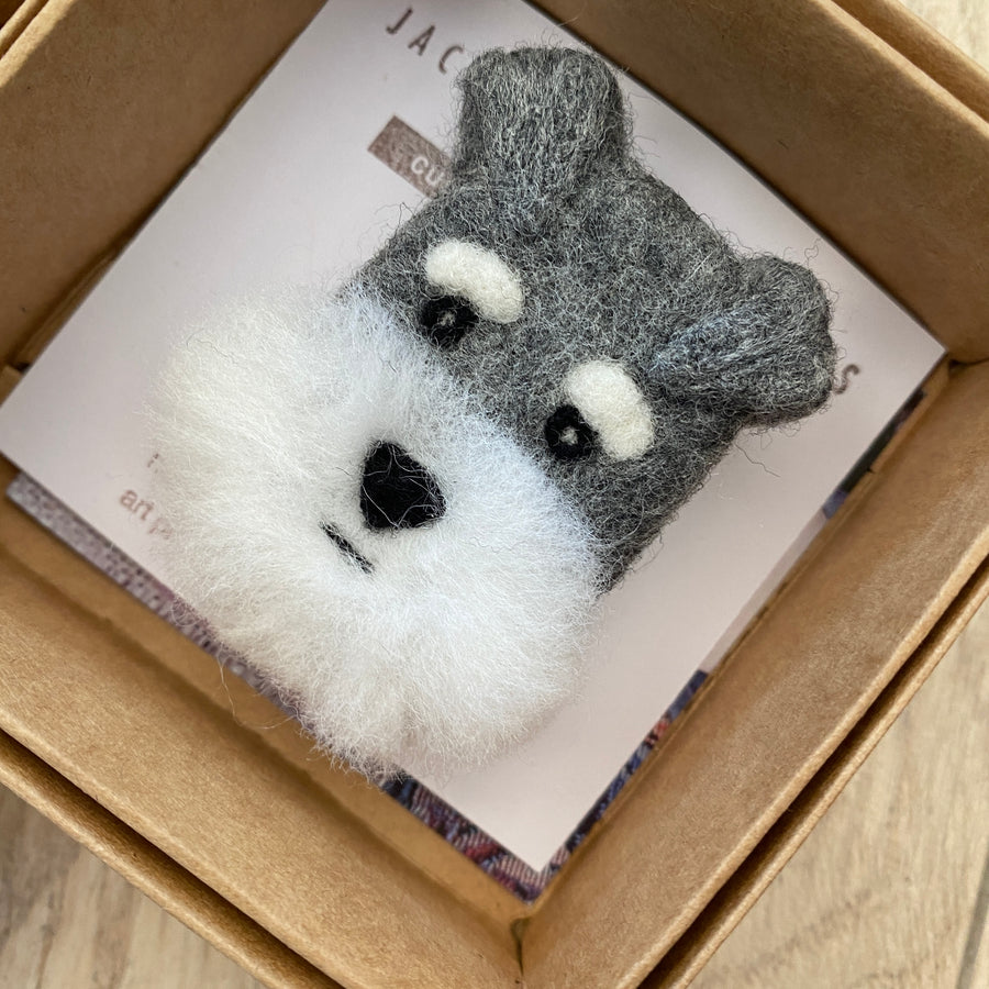 Schnauzer Felt Brooches