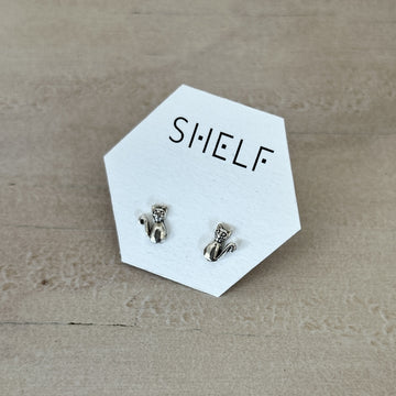 Sterling Silver - Siamese cat Studs