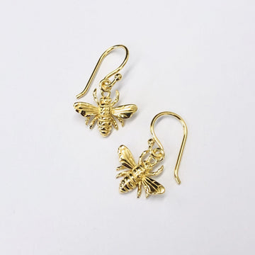 Sterling Silver Earrings - Bee Drops Gold Plated
