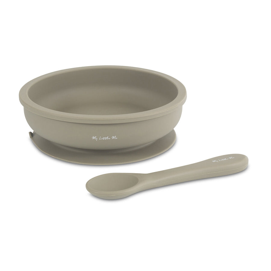 My Little Me suction Plate and spoons set sage