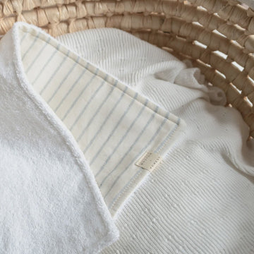 Burp Cloth - Wide Stripe Chambray