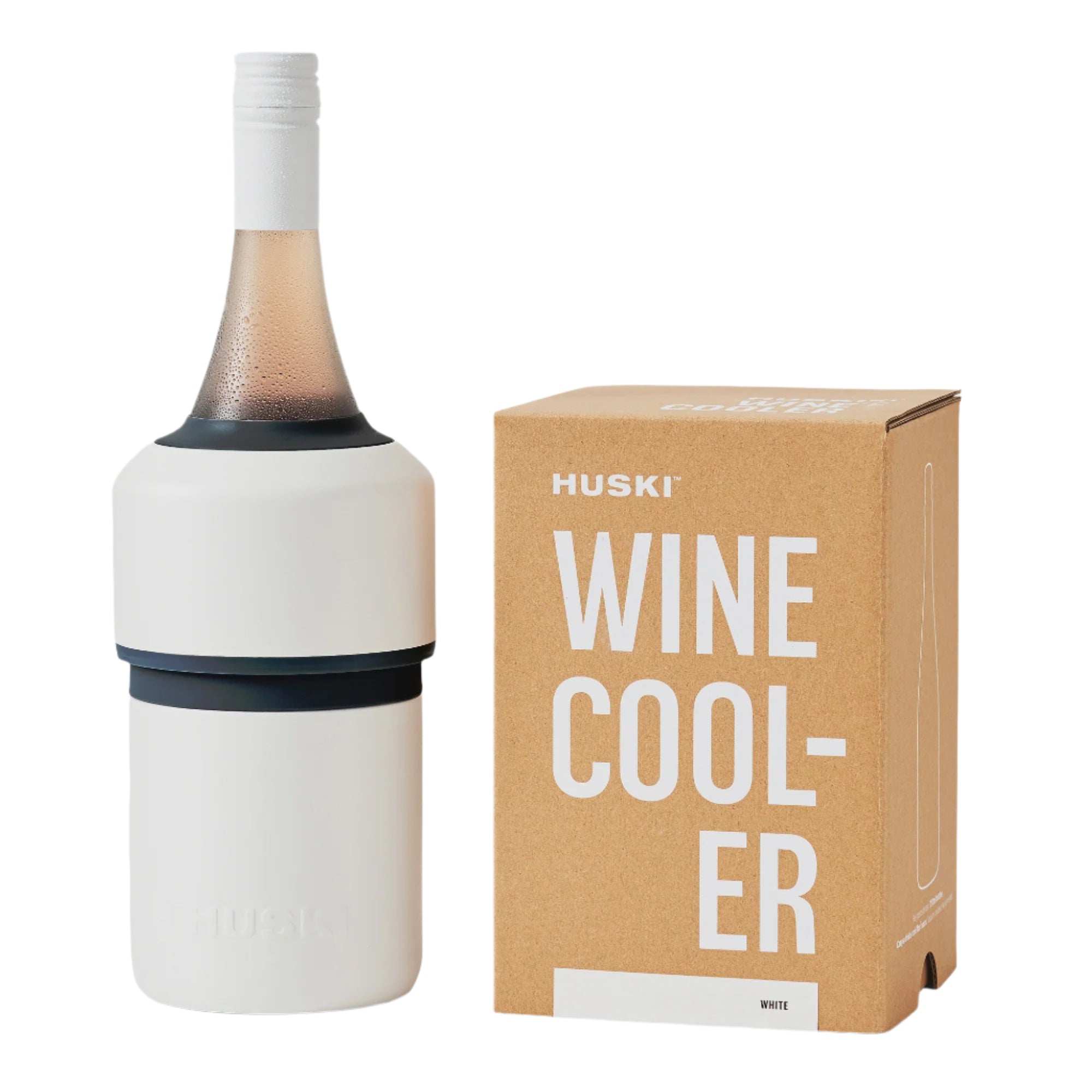 Huski Wine Bottle Cooler - White
