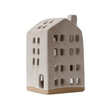 ceramic tealight house with chimney by flower systems