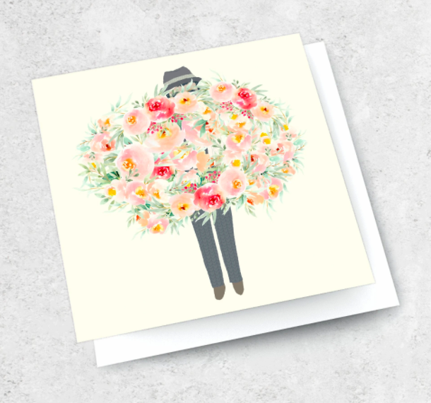 Ink Bomb Card - Mr Big Flowers | Shelf Home and Gifts