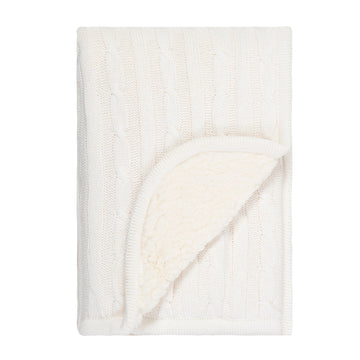 Sherpa Baby Blanket - White