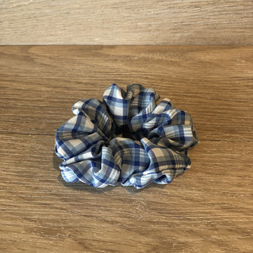 Blue Checkered Scrunchie | Shelf Home and Gifts