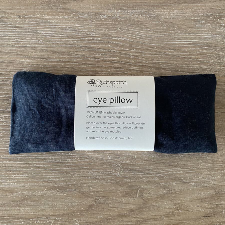 Ruthspatch Linen Eye Pillow - Navy