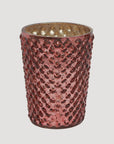 votive textured red glass french country
