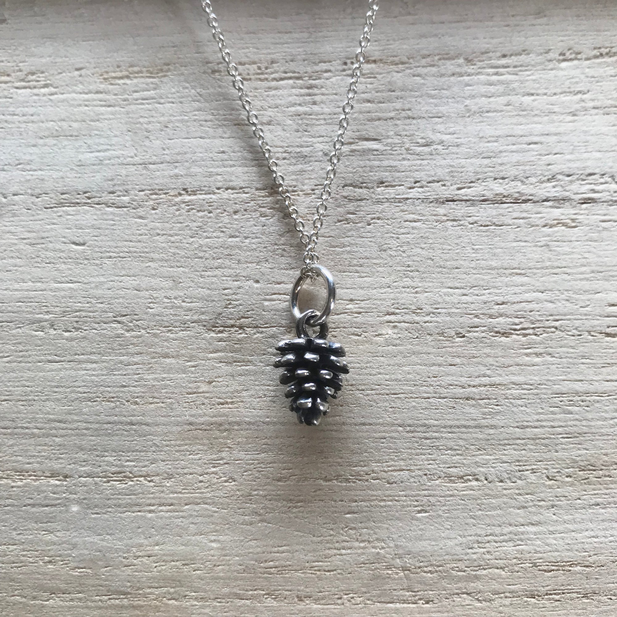 Sterling Silver Pine Cone Necklace