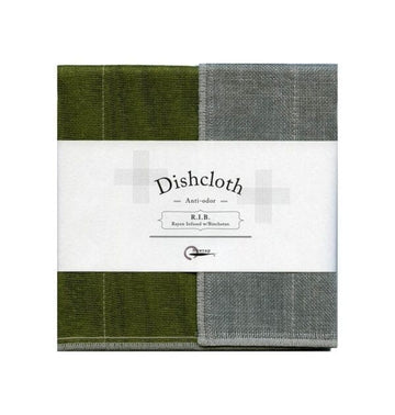 RIB Dishcloth - Moss/Grey nawrap dishcloth