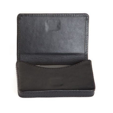 Leather Card Wallet - Black Rugged Hide Ralph Wallet 