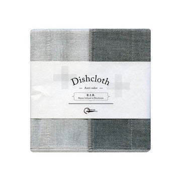 RIB Dishcloth - White/Grey | Shelf Home and Gifts