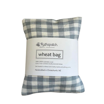 Ruthspatch Cotton Wheat Bag - Gingham Blue