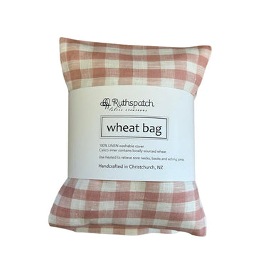 Ruthspatch Cotton Wheat Bag - Gingham Pink