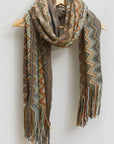 Zigzag pattern with fringe scarf by Stella + Gemma