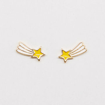 Stella + Gemma - Shooting Star Earrings/Yellow 