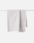 Citta Cotton Stripe Hand Towels Grey and white