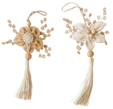 Christmas - Beaded Flower with Tassel