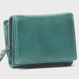 Leather Wallet Vikky Pine Green by Rugged Hide